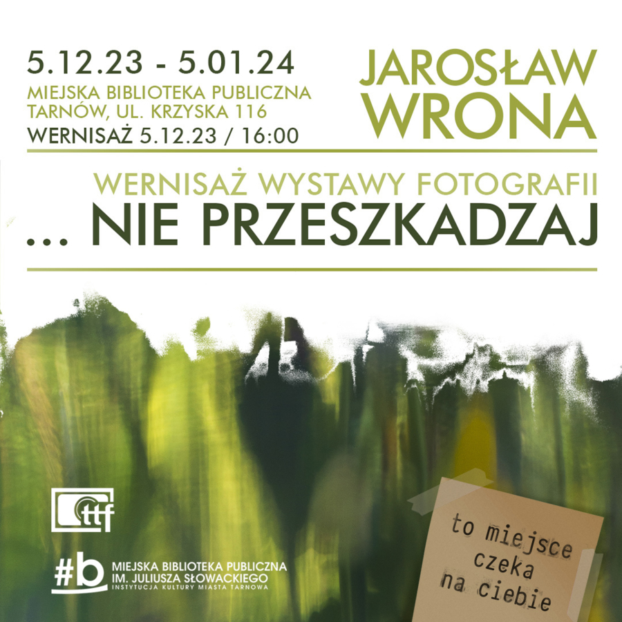 Plakat wystawy fotografii Jarosława Wrony